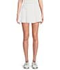 Color:White - Image 1 - Lily Drapey Gauze Mini Skirt