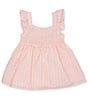 Color:Light Pink - Image 1 - Little Girls 2-6X Short Sleeve Smocked Top