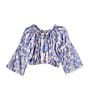 Chelsea & Violet Little Girls 2T-6X Daisy Long Sleeve Top, Color:Cool Indigo/Multi - Image 1