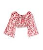 Chelsea & Violet Little Girls 2T-6X Daisy Long Sleeve Top, Color:Vintage Pink/Multi - Image 1