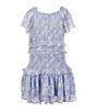 Chelsea & Violet Little Girls 2T-6X Daisy Smocked Dress, Color:Cool Indigo/Multi - Image 1