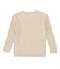 Color:Ivory - Image 2 - Little Girls 2T-6X Embroidered Floral Sweater