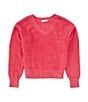 Color:Flamingo - Image 1 - Little Girls 2T-6X Eyelash Sweater