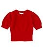 Color:Red Tango - Image 1 - Little Girls 2T-6X Eyelash Sweater