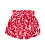 Color:Red Pink - Image 2 - Little Girls 2T-6X High Waist Printed Satin Elastic Waist Shorts