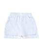 Color:Kentucky Blue - Image 2 - Little Girls 2T-6X High Waist Washed Shorts