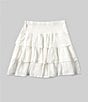 Color:White - Image 1 - Little Girls 2T-6X Smocked Tiered A-Line Skirt
