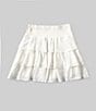 Color:White - Image 2 - Little Girls 2T-6X Smocked Tiered A-Line Skirt