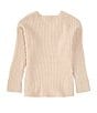 Color:Ivory - Image 2 - Little Girls 2T-6X V-Neck Sweater