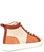 Color:Spiced Auburn - Image 2 - Mac Colorblock Suede High Top Sneakers