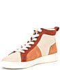 Color:Spiced Auburn - Image 4 - Mac Colorblock Suede High Top Sneakers