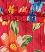 Chelsea & Violet Margaux Floral Print Plisse V-Neck Long Cuff Sleeve Maxi Dress, Color:Red Floral - Image 3