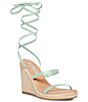 Color:Jade - Image 1 - Mariah Ankle Wrap Espadrille Wedge Sandals