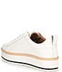 Color:White - Image 3 - Penny Leather Platform Lace-Up Sneakers