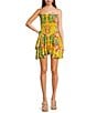 Chelsea & Violet Sleeveless Smocked Yvette Dress, Color:Yellow Floral - Image 1