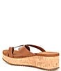 Color:Luggage Tan - Image 3 - Stella Three-Band Leather Wedge Sandals