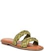 Color:Artichoke - Image 1 - Tarinne Leather Braid Flat Sandals