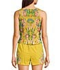 Chelsea & Violet Natalie Tie-Front Sleeveless Coordinating Blouse, Color:Yellow Floral - Image 2