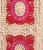 Chelsea & Violet Twiggy Square Neck Long Sleeve Crochet Lace Dress, Color:Red/Pink - Image 3