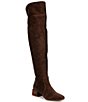 Color:Mocha Brown - Image 1 - Ziggy Narrow Calf Corduroy Over-the-Knee Boots