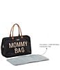 Color:Black/Gold - Image 3 - Childhome Canvas Mommy Tote Bag