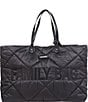 Color:Black - Image 1 - Childhome Quilted Puffer Family Diaper Bag