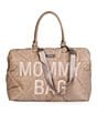 Color:Beige - Image 3 - Childhome Quilted Puffer Mommy Diaper Bag