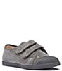 Color:Grey - Image 1 - Boys' Corduroy Strap Sneakers (Infant)