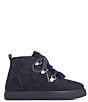 Color:Navy - Image 1 - Boys' Lace-Up Suede Spectator Booties (Youth)