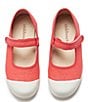 Color:Coral - Image 2 - Girls' Cap Toe Canvas Mary Janes (Infant)