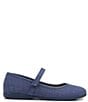 Color:Denim Blue - Image 1 - Girls' Classic Denim Mary Janes (Youth)