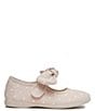 Color:Light Beige - Image 1 - Girls' Dotted Fabric Bow Mary Janes (Infant)