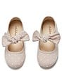 Color:Light Beige - Image 2 - Girls' Dotted Fabric Bow Mary Janes (Infant)