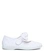 Color:White - Image 1 - Girls' Dotted Fabric Bow Mary Janes (Infant)