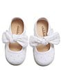 Color:White - Image 2 - Girls' Dotted Fabric Bow Mary Janes (Infant)
