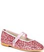 Color:Pink - Image 1 - Girls' Glitter Mary Jane Flats (Toddler)