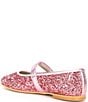 Color:Pink - Image 3 - Girls' Glitter Mary Jane Flats (Youth)