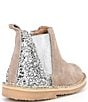 Color:Taupe - Image 2 - Girls' Suede Glitter Chelsea Booties (Toddler)