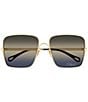 Chloe Women's Aly Bold 61mm Gradient Square Sunglasses, Color:Shiny Endura Gold/Blue - Image 2