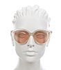 Color:Opal White Havana - Image 2 - Women's Ch0087s 57 Round Sunglasses