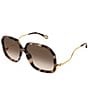 Chloe Women's CH0404S 60mm Geometric Retro Statement Sunglasses - Image 1