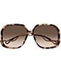 Chloe Women's CH0404S 60mm Geometric Retro Statement Sunglasses - Image 2