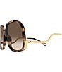 Chloe Women's CH0404S 60mm Geometric Retro Statement Sunglasses - Image 3