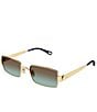 Chloe Women's Holly Metal 53mm Rectangle Sunglasses - Image 1