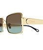 Chloe Women's Holly Metal 53mm Rectangle Sunglasses - Image 3