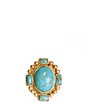 Christina Greene Southwestern Statement 18K Turquoise Ring - Image 2