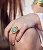 Christina Greene Southwestern Statement 18K Turquoise Ring - Image 3