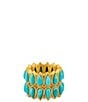 Christina Greene Tucson 18K Turquoise Eternity Double Ring - Image 1