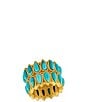 Christina Greene Tucson 18K Turquoise Eternity Double Ring - Image 2