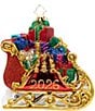 Christopher Radko 2026 Yuletide Splendor Sleigh Glass Ornament - Image 3